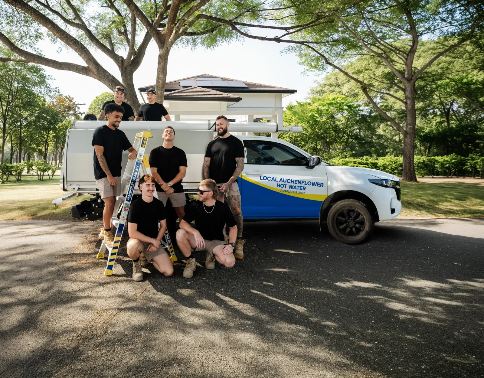 Local Auchenflower Hot Water team and ute